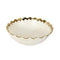 White Ceramic Gold Rim Tableware Round Serving Dish Bowl 21X21X.5 cm (Ctn Box 36 units)