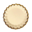 White Ceramic Gold Rim Tableware Round Serving Dish Plate 26*26*3 cm (Ctn Box 30 units)