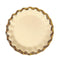 White Ceramic Gold Rim Tableware Round Serving Dish Plate 26*26*3 cm (Ctn Box 30 units)