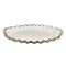 White Ceramic Gold Rim Tableware Oval Serving Dish Plate 36*23*4.5 cm (Ctn Box 30 units)