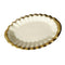 White Ceramic Gold Rim Tableware Round Serving Dish Plate 40.5*26*5 cm (Ctn Box 20 units)