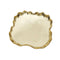 White Ceramic Gold Rim Tableware Oval Serving Dish Bowl 26*26*10.5 cm (Ctn Box 24 units)