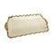 White Ceramic Gold Rim Tableware Rectangular Serving Dish Plate 33*19.5*5.4 cm (Ctn Box 24 units)