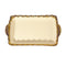 White Ceramic Gold Rim Tableware Rectangular Serving Dish Plate 40*23.5*6 cm (Ctn Box 16 units)