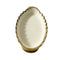 White Ceramic Gold Rim Tableware Oval Serving Dish Plate 27.5*17*4.8 cm (Ctn Box 36 units)