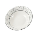 White Ceramic Abstract Print Tableware Round Serving Dish Bowl 8 cm (Ctn Box 50 units)
