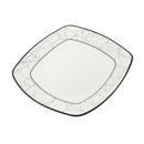 White Ceramic Abstract Print Tableware Rectangle Serving Dish Plate 10.5 cm (Ctn Box 36 units)