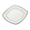 White Ceramic Abstract Print Tableware Rectangle Serving Dish Plate 10.5 cm (Ctn Box 36 units)
