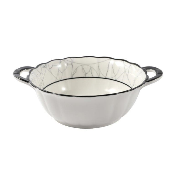 Abstract Print Ceramic Tableware Oval Serving Dish Plate 9.5 cm (Ctn Box 36 units)
