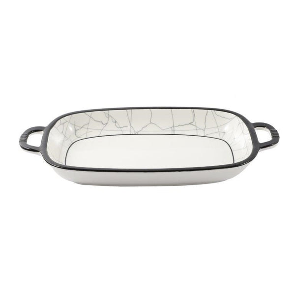 Abstract Print Ceramic Tableware Oval Serving Dish Plate 13 cm (Ctn Box 36 units)