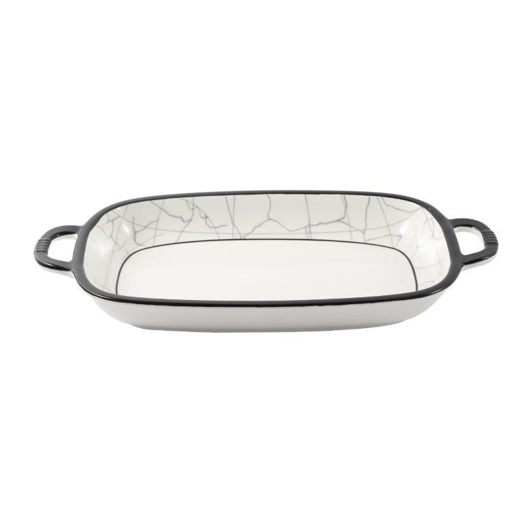 Abstract Print Ceramic Tableware Oval Serving Dish Plate 13 cm (Ctn Box 36 units)