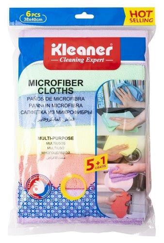 Kleaner Multipurpose Microfiblre Cleaning Cloth Pack of 6 35*20 cm (Ctn Box 72 units)