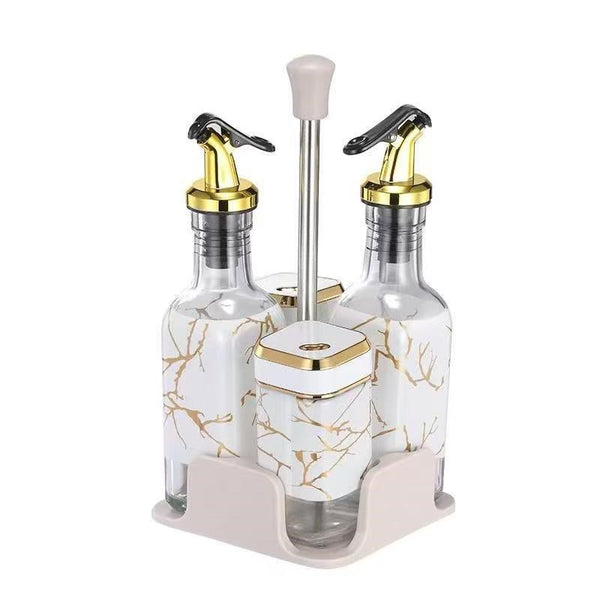 White Gold Mix Spice Rack and Seasoning Jar Set of 4 Pcs 100/150 ml (Ctn Box 24 units)