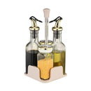 Gold and Transparent Spice Rack and Seasoning Jar Set of 4 Pcs 100 ml/150 ml (Ctn Box 24 units)