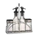 Silver and Transparent Spice Rack and Seasoning Jar Set of 4 Pcs 100 ml/150 ml (Ctn Box 24 units)