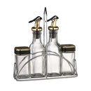 Gold and Transparent Spice Rack and Seasoning Jar Set of 4 Pcs 100 ml/150 ml (Ctn Box 24 units)
