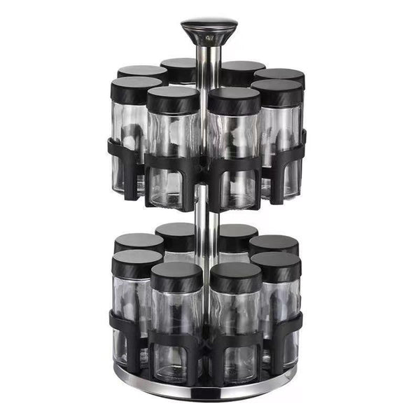 Revolving Spice Rack Spice and Herb Carousel Set of 16 Pcs 90 ml (Ctn Box 9 units)
