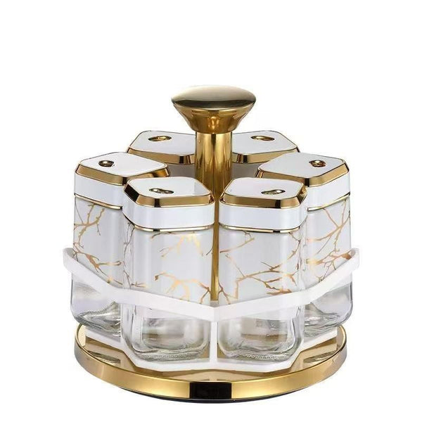 Revolving Spice Rack Spice and Herb Carousel Set of 6 Pcs 100 ml (Ctn Box 18 units)