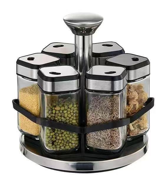 Revolving Spice Rack Spice and Herb Carousel Set of 6 Pcs 100 ml (Ctn Box 18 units)