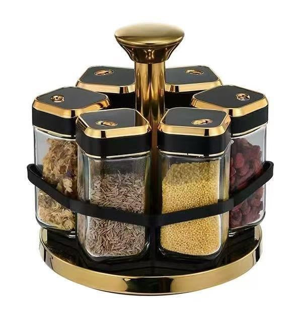 Revolving Spice Rack Spice and Herb Carousel Set of 6 Pcs 100 ml (Ctn Box 18 units)