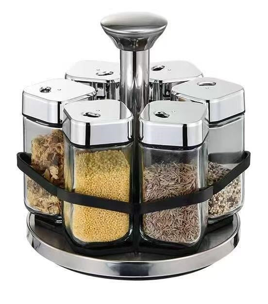 Revolving Spice Rack Spice and Herb Carousel Set of 6 Pcs 100 ml (Ctn Box 18 units)