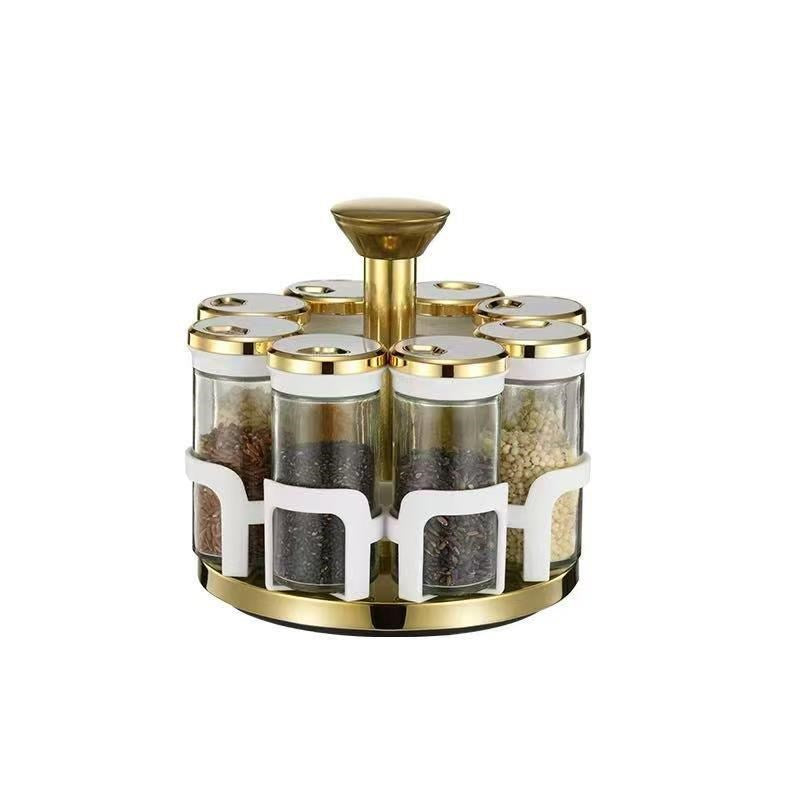 Revolving Spice Rack Spice and Herb Carousel Set of 8 Pcs 100 ml (Ctn Box 18 units)
