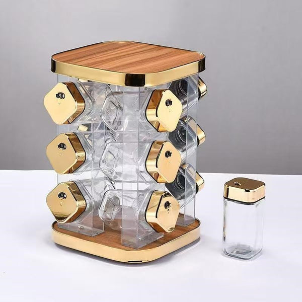 Revolving Spice Rack Spice and Herb Carousel Set of 12 Pcs 100 ml (Ctn Box 9 units)