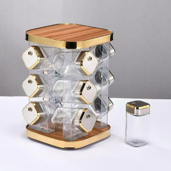 Revolving Spice Rack Spice and Herb Carousel Set of 12 Pcs 100 ml (Ctn Box 9 units)