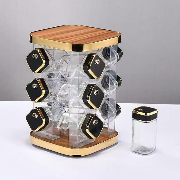 Revolving Spice Rack Spice and Herb Carousel Set of 12 Pcs 100 ml (Ctn Box 9 units)