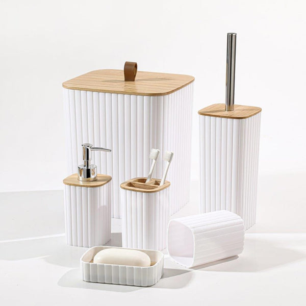 Complete Bathroom Accessories Soap Dispenser Toothbrush Holder Set of 6 Pcs**   (Ctn Box 12 units)