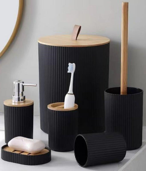 Complete Bathroom Accessories Soap Dispenser Toothbrush Holder Set of 6 Pcs**   (Ctn Box 12 units)