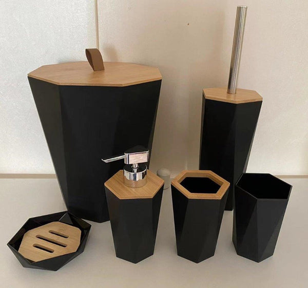 Complete Bathroom Accessories Soap Dispenser Toothbrush Holder Set of 6 Pcs**   (Ctn Box 12 units)