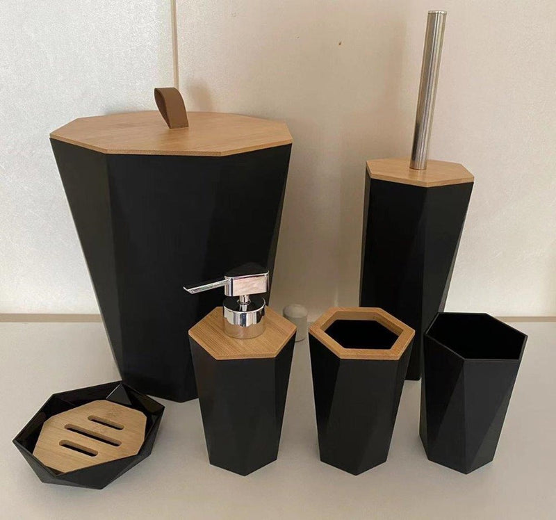 Complete Bathroom Accessories Soap Dispenser Toothbrush Holder Set of 6 Pcs**   (Ctn Box 12 units)