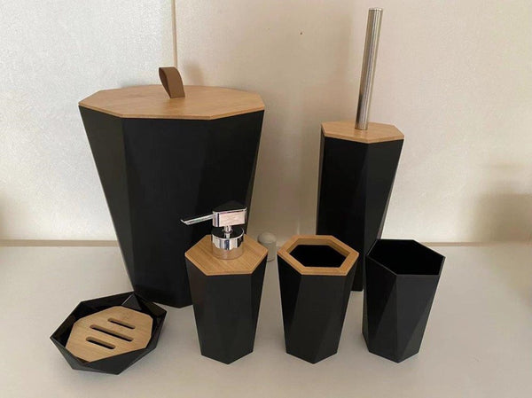 Complete Bathroom Accessories Soap Dispenser Toothbrush Holder Set of 6 Pcs**   (Ctn Box 12 units)