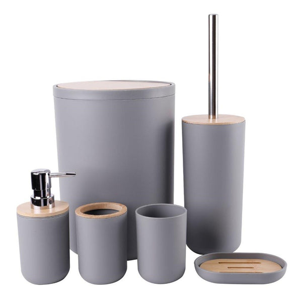 Complete Bathroom Accessories Soap Dispenser Toothbrush Holder Set of 6 Pcs**   (Ctn Box 12 units)