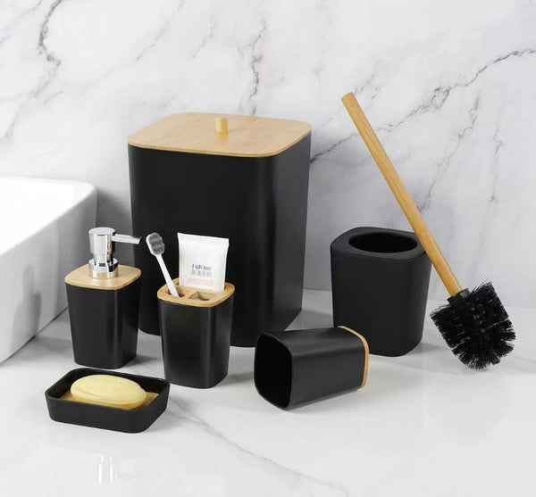 Complete Bathroom Accessories Soap Dispenser Toothbrush Holder Set of 6 Pcs**   (Ctn Box 12 units)