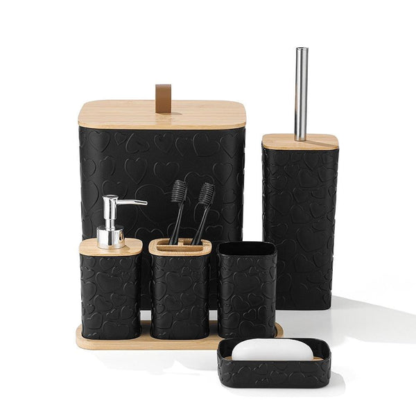 Complete Bathroom Accessories Soap Dispenser Toothbrush Holder Set of 6 Pcs**   (Ctn Box 12 units)