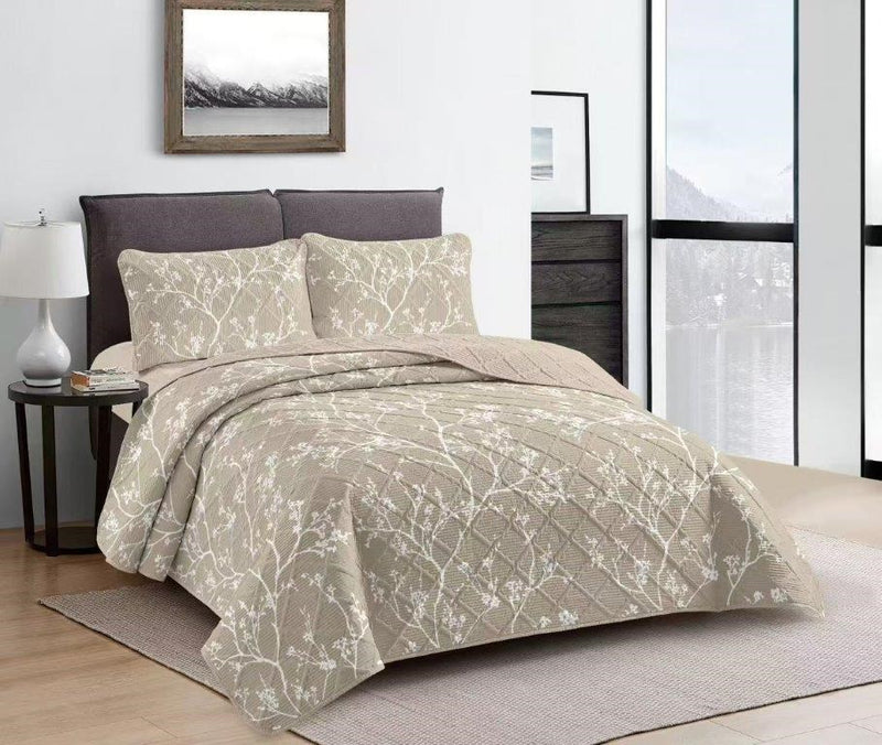 Elegant Design Comforter Bedspread Bedding Set Bed Cover with Pillowcase Set of 3 pcs Bed Cover 220*240 cm Pillowcase 50*70 cm   (Ctn Box 17 units)