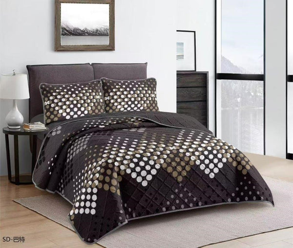 Elegant Design Comforter Bedspread Bedding Set Bed Cover with Pillowcase Set of 3 pcs Bed Cover 220*240 cm Pillowcase 50*70 cm   (Ctn Box 17 units)