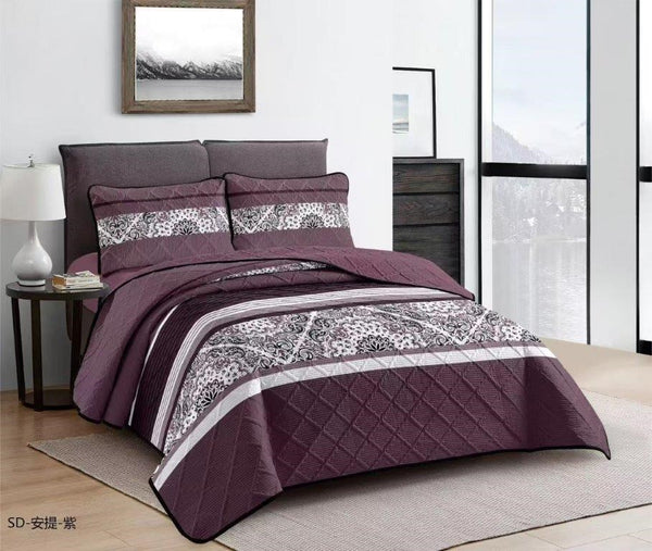 Elegant Design Comforter Bedspread Bedding Set Bed Cover with Pillowcase Set of 3 pcs Bed Cover 220*240 cm Pillowcase 50*70 cm   (Ctn Box 17 units)