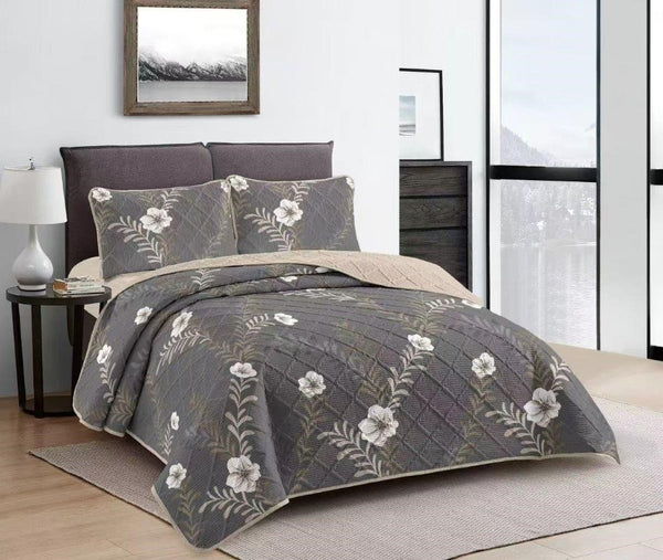 Elegant Design Comforter Bedspread Bedding Set Bed Cover with Pillowcase Set of 3 pcs Bed Cover 220*240 cm Pillowcase 50*70 cm   (Ctn Box 17 units)