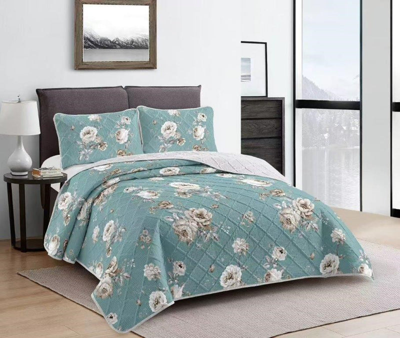 Elegant Design Comforter Bedspread Bedding Set Bed Cover with Pillowcase Set of 3 pcs Bed Cover 220*240 cm Pillowcase 50*70 cm   (Ctn Box 17 units)
