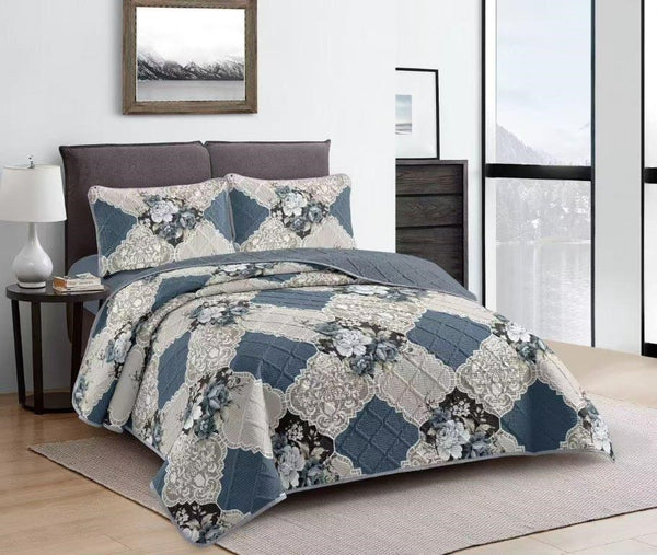 Elegant Design Comforter Bedspread Bedding Set Bed Cover with Pillowcase Set of 3 pcs Bed Cover 220*240 cm Pillowcase 50*70 cm   (Ctn Box 17 units)