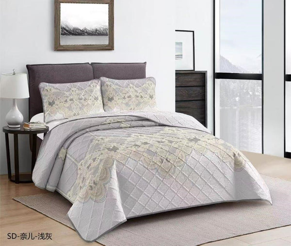 Elegant Design Comforter Bedspread Bedding Set Bed Cover with Pillowcase Set of 3 pcs Bed Cover 220*240 cm Pillowcase 50*70 cm   (Ctn Box 17 units)