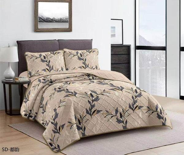 Elegant Design Comforter Bedspread Bedding Set Bed Cover with Pillowcase Set of 3 pcs Bed Cover 220*240 cm Pillowcase 50*70 cm   (Ctn Box 17 units)