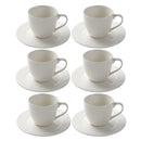 Ceramic Tea Cup & Saucer Set/6 Pcs 8.5*7.6/16 cm