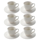 Ceramic Tea Cup & Saucer Set/6 Pcs 8.5*7.6/16 cm