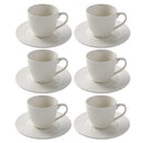 Ceramic Tea Cup & Saucer Set/6 Pcs 8.5*7.6/16 cm