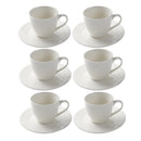 Ceramic Tea Cup & Saucer Set/6 Pcs 8.5*7.6/16 cm
