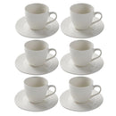 Ceramic Tea Cup & Saucer Set/6 Pcs 8.5*7.6/16 cm